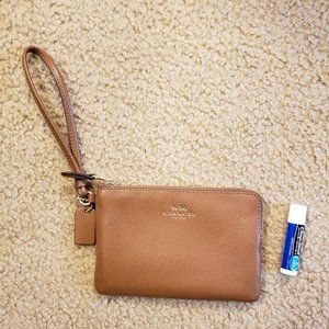 Coach Small Tan Wristlet